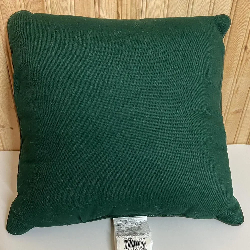 Lot Of 2 VTG Christmas Throw Pillows Santa Teddy Bears American Weavers Mohawk